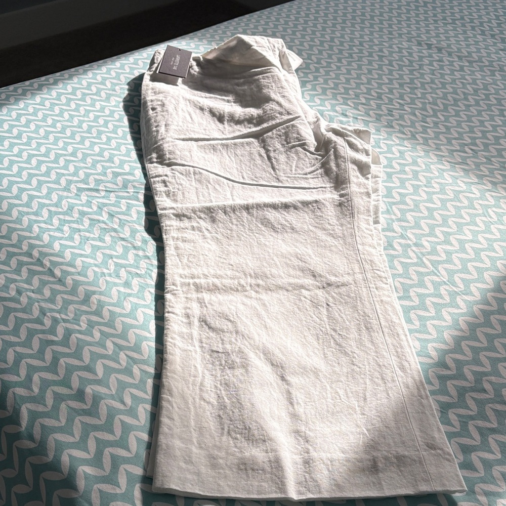 Lafayette 148 New York White Linen Pants